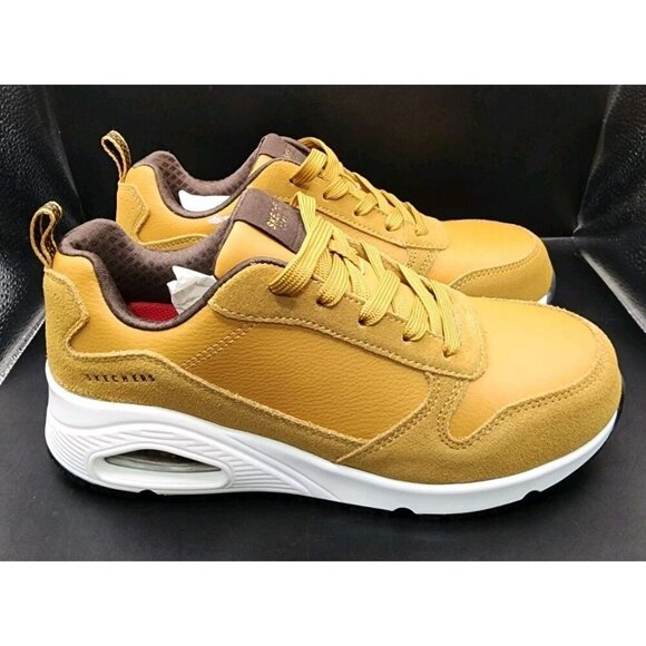 SKECHERS Work Shoes Women's Size 7 Wheat Uno SR Elainy Comp Toe NIB - Picture 4 of 10